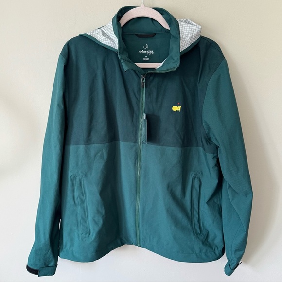 New! Masters Tech Rain Jacket Green Size Medium - Picture 1 of 5